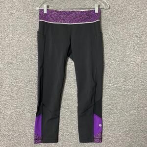 lululemon athletica Black and Purple Track Pants